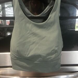 Women's Lululemon Wunder Train Longline Bra - smoked spruce